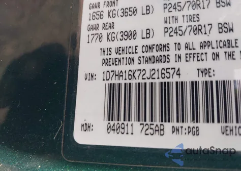 2002 Dodge Ram 1500 St z USA, uszkodzony, nr VIN 1D7HA16K72J216574